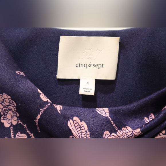 NWOT Cinq a Sept Nanon Knotted Silk Dress - Picture 6 of 6